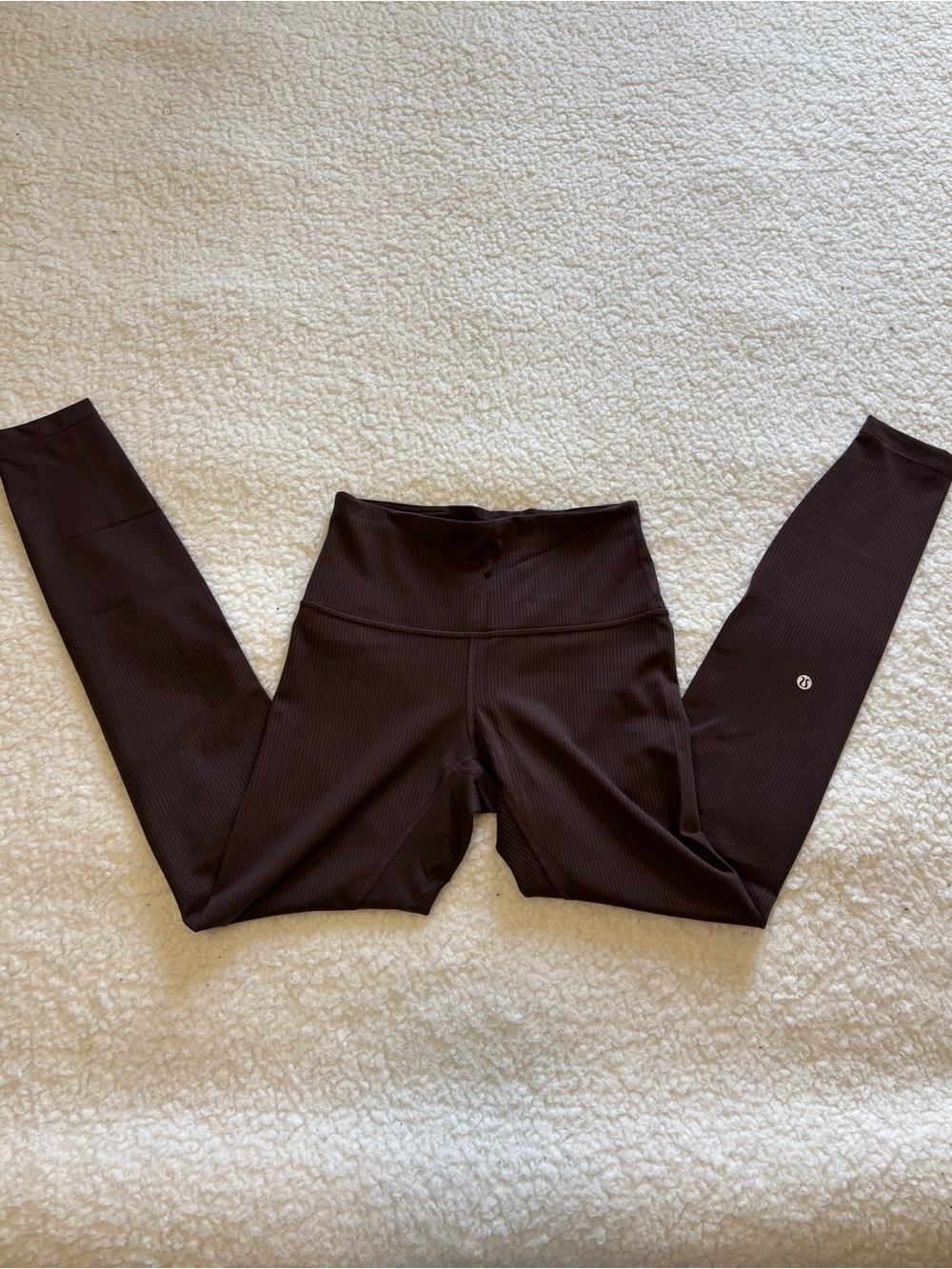 Lululemon Women Brown Align Ribbed High Rise Full Length Leggings